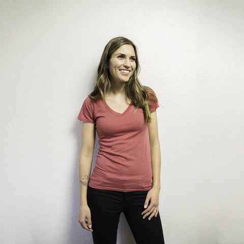 Womens Tri-Blend V-Neck Shirt