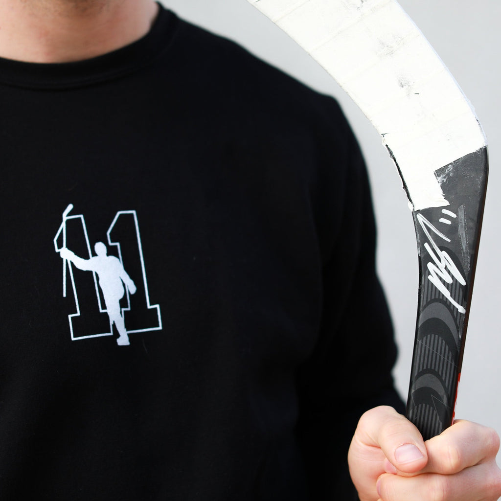 Game used signed Mikael Backlund stick